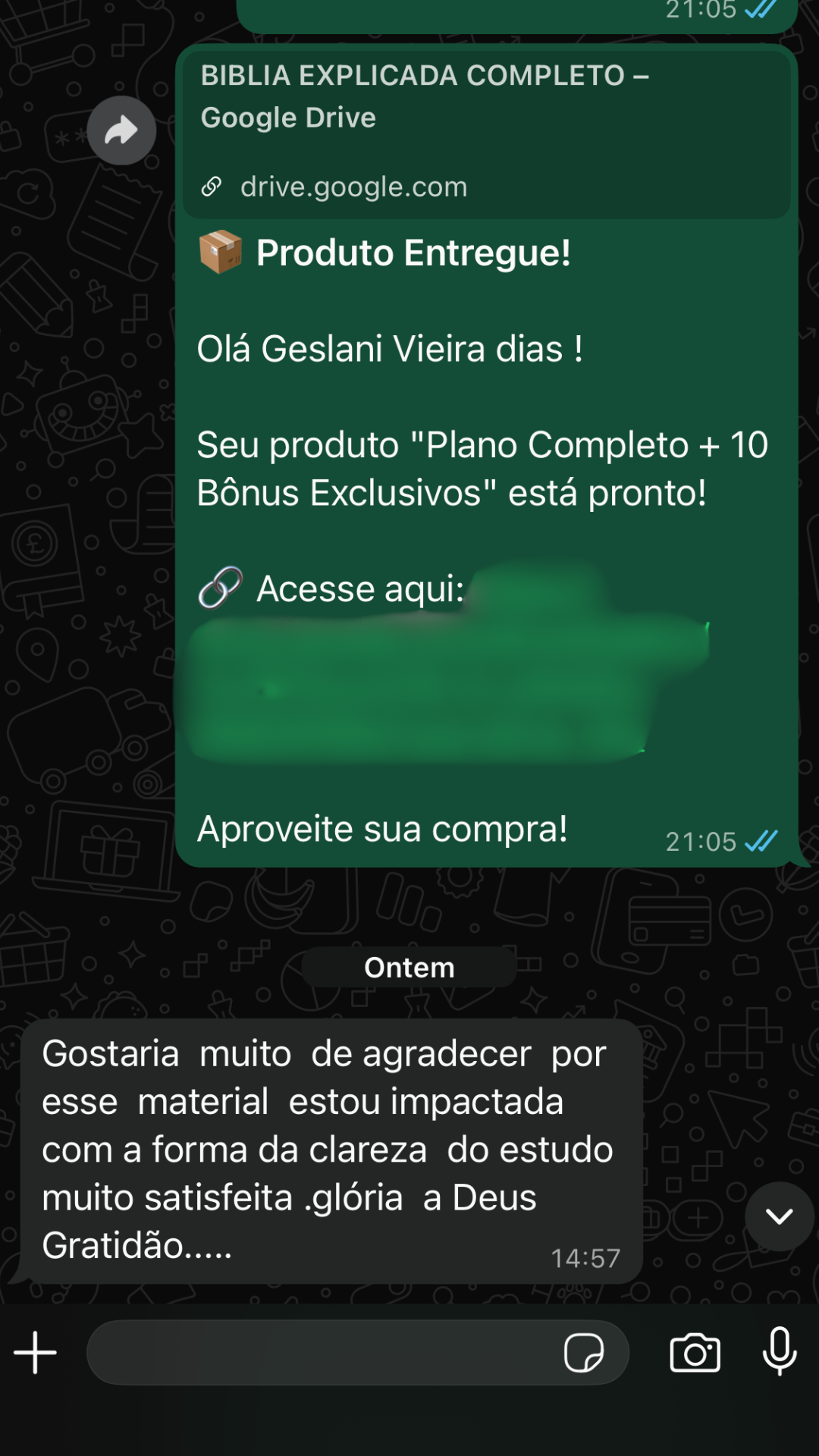 Depoimento de cliente 1